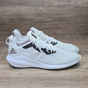 Adidas Alphabounce Plus Men's Size 12.5 White Black Running Shoes (EF8061)